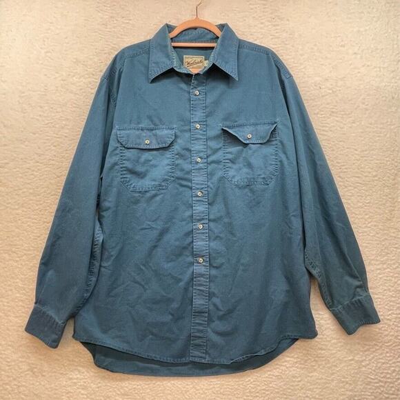 Woolrich Other - Woolrich Shirt Mens Extra Large Blue Vintage Classiccore Basic Normcore Dadcore